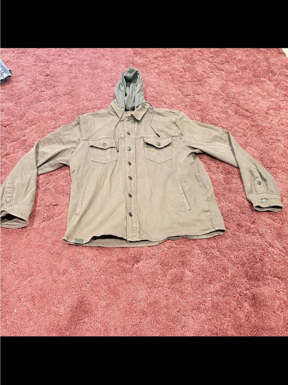 BKE Men's Hooded Field Jacket in Army Green